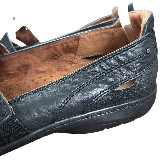 Cobb Hill Womens Womens Black Leather Loafers Flats Comfort Shoes Round Toe 10 - Picture 12 of 16